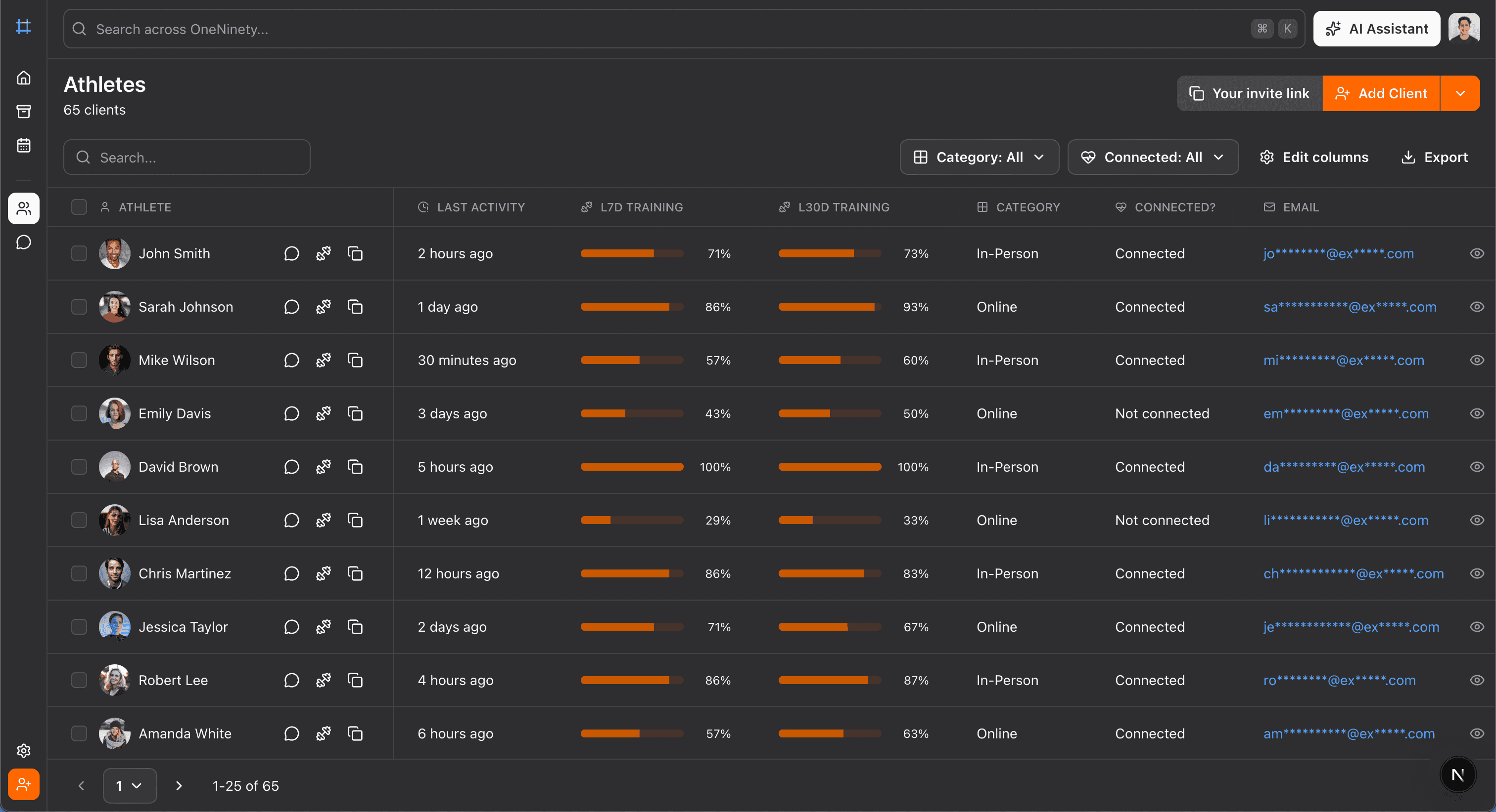 athletes overview illustration dark
