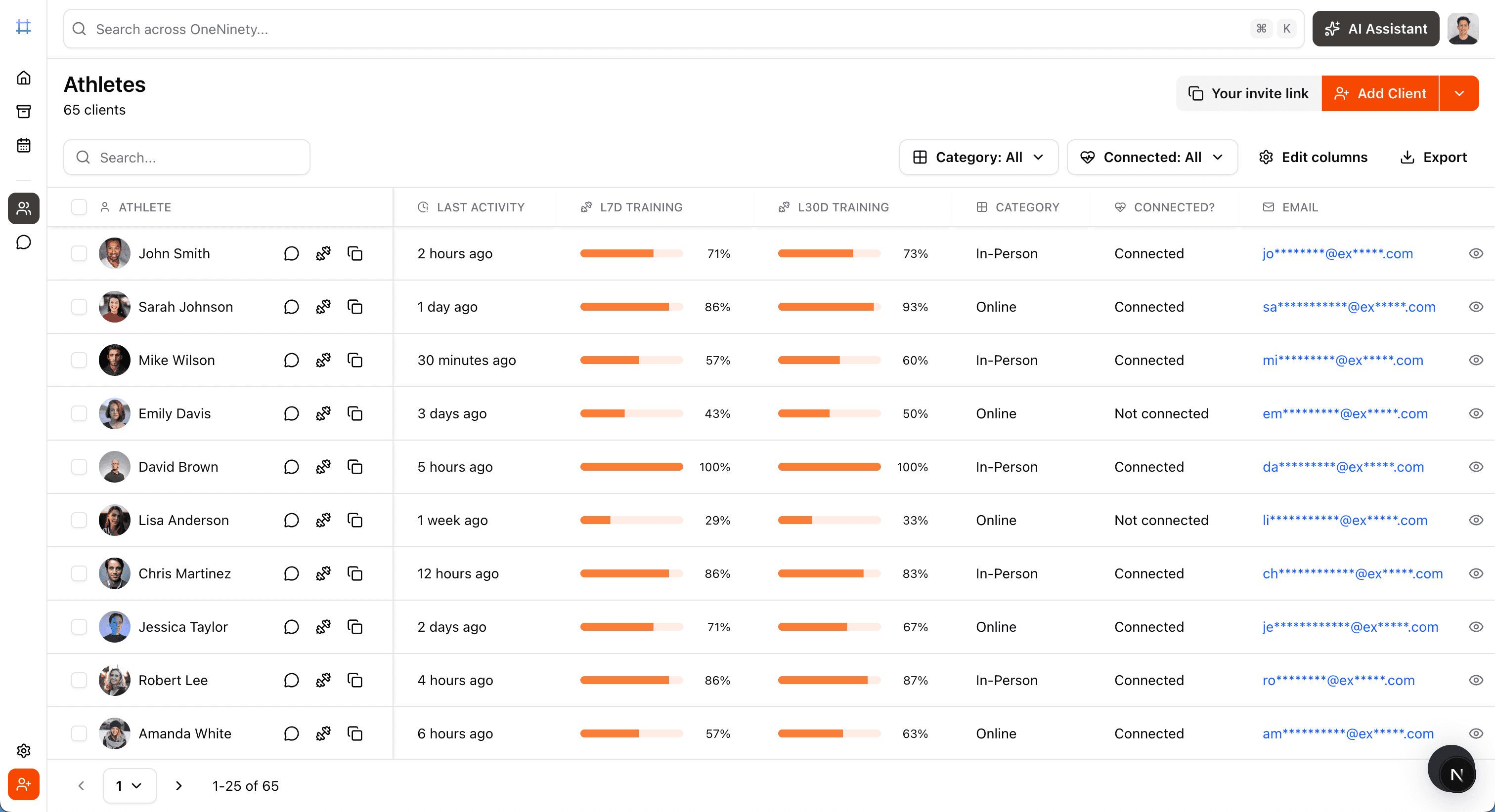 athletes overview illustration light